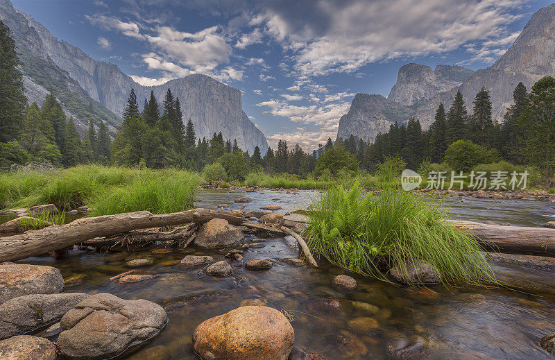 El Capitan和Lower Falls